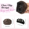 image:imageREECHO Space Bun Hair Pieces 2 PCS Mini Claw Clip in Messy amp Cat Ears Fake Hair Bun Extensions HB001 Wig Accessory Updo Hairpieces for Women Pack of 235 Wavy Black BrownMedium Ash Brown