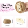 image:imageREECHO Space Bun Hair Pieces 2 PCS Mini Claw Clip in Messy amp Cat Ears Fake Hair Bun Extensions HB001 Wig Accessory Updo Hairpieces for Women Pack of 235 Wavy Black BrownGolden with Blonde Highlights
