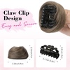 image:imageREECHO Space Bun Hair Pieces 2 PCS Mini Claw Clip in Messy amp Cat Ears Fake Hair Bun Extensions HB001 Wig Accessory Updo Hairpieces for Women Pack of 235 Wavy Black BrownAsh Light Brown