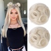 image:imageREECHO Space Bun Hair Pieces 2 PCS Mini Claw Clip in Messy amp Cat Ears Fake Hair Bun Extensions HB001 Wig Accessory Updo Hairpieces for Women Pack of 235 Wavy Black BrownLight Blonde
