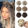 image:imageREECHO Space Bun Hair Pieces 2 PCS Mini Claw Clip in Messy amp Cat Ears Fake Hair Bun Extensions HB001 Wig Accessory Updo Hairpieces for Women Pack of 235 Wavy Black BrownAsh Brown with Blonde Tips