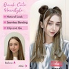 image:imageREECHO Space Bun Hair Pieces 2 PCS Mini Claw Clip in Messy amp Cat Ears Fake Hair Bun Extensions HB001 Wig Accessory Updo Hairpieces for Women Pack of 235 Wavy Black BrownMedium Brown with Highlights
