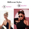 image:imageREECHO Space Bun Hair Pieces 2 PCS Mini Claw Clip in Messy amp Cat Ears Fake Hair Bun Extensions HB001 Wig Accessory Updo Hairpieces for Women Pack of 235 Wavy Black BrownAsh Brown with Blonde Tips