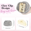 image:imageREECHO Space Bun Hair Pieces 2 PCS Mini Claw Clip in Messy amp Cat Ears Fake Hair Bun Extensions HB001 Wig Accessory Updo Hairpieces for Women Pack of 235 Wavy Black BrownSilver Grey