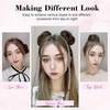 image:imageREECHO Space Bun Hair Pieces 2 PCS Mini Claw Clip in Messy amp Cat Ears Fake Hair Bun Extensions HB001 Wig Accessory Updo Hairpieces for Women Pack of 235 Wavy Black BrownChestnut Brown