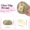 image:imageREECHO Space Bun Hair Pieces 2 PCS Mini Claw Clip in Messy amp Cat Ears Fake Hair Bun Extensions HB001 Wig Accessory Updo Hairpieces for Women Pack of 235 Wavy Black BrownMedium Blonde with Pale Highlights