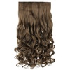 image:imageREECHO 24 1Pack 34 Full Head Curly Wave Clips in on Synthetic Hair Extensions HE008 Hairpieces for Women 5 Clips per PieceNatural BlackAsh Light Brown