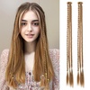 image:imageREECHO Clip in Braid Hair Extensions 6 PCS Baby Braids 3 Braids on One Clip 22 Long Natural Soft Synthetic Hairpieces Black BrownCopper