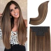 Medium Brown with Blonde Highlights