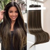 Dark Brown with Highlights