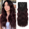 Black to Burgundy Ombre