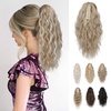 image:imageREECHO Ponytail Extension 14 Inch Curly Claw Pony Tails Hair Extensions Clip in Ponytail Hair Extensions Natural Synthetic Hairpiece for Women Everyday Wear  Platinum BlondeLight Blonde with Highlights