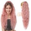 image:imageREECHO Ponytail Extension 30 Long Claw Clip Ponytail Extension for Women Curly Pony Tails Hair Extensions Clip in Synthetic Hairpiece for Women Platinum BlondePrincess Pink