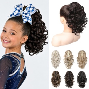 image:imageREECHO Ponytail Extension 12 Classic Loose Curly Wavy Claw Clip Ponytail Wig Extensions Hairpieces for Women  Platinum BlondeDark Brown