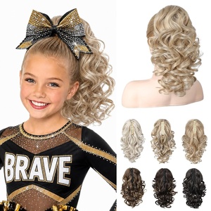 image:imageREECHO Ponytail Extension 12 Classic Loose Curly Wavy Claw Clip Ponytail Wig Extensions Hairpieces for Women  Platinum BlondeMedium Blonde