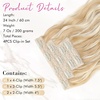 image:imageREECHO Clip in Hair Extensions 4PCS Blonde Hair Extensions 24 Thick Long Beach Waves Invisible Lace Weft Natural Soft Hairpieces for Women  Natural BlondeDirty Blonde