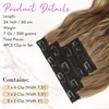 image:imageREECHO Clip in Hair Extensions 4PCS Blonde Hair Extensions 24 Thick Long Beach Waves Invisible Lace Weft Natural Soft Hairpieces for Women  Natural BlondeMedium Reddish Brown with Highlights