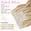 image:imageREECHO Clip in Hair Extensions 4PCS Blonde Hair Extensions 24 Thick Long Beach Waves Invisible Lace Weft Natural Soft Hairpieces for Women  Natural BlondeMedium Blonde with Blonde Highlights
