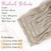 image:imageREECHO Clip in Hair Extensions 4PCS Blonde Hair Extensions 24 Thick Long Beach Waves Invisible Lace Weft Natural Soft Hairpieces for Women  Natural BlondeMedium Blonde