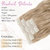 image:imageREECHO Clip in Hair Extensions 4PCS Blonde Hair Extensions 24 Thick Long Beach Waves Invisible Lace Weft Natural Soft Hairpieces for Women  Natural BlondeChampagne Blonde