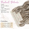 image:imageREECHO Clip in Hair Extensions 4PCS Blonde Hair Extensions 24 Thick Long Beach Waves Invisible Lace Weft Natural Soft Hairpieces for Women  Natural BlondeAsh Brown with Platinum