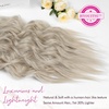 image:imageREECHO Clip in Hair Extensions 4PCS Blonde Hair Extensions 24 Thick Long Beach Waves Invisible Lace Weft Natural Soft Hairpieces for Women  Natural BlondeMedium Blonde