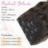image:imageREECHO Clip in Hair Extensions 4PCS Blonde Hair Extensions 24 Thick Long Beach Waves Invisible Lace Weft Natural Soft Hairpieces for Women  Natural BlondeDark Brown