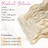 image:imageREECHO Clip in Hair Extensions 4PCS Blonde Hair Extensions 24 Thick Long Beach Waves Invisible Lace Weft Natural Soft Hairpieces for Women  Natural BlondeHoney Blonde with Highlights