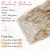 image:imageREECHO Clip in Hair Extensions 4PCS Blonde Hair Extensions 24 Thick Long Beach Waves Invisible Lace Weft Natural Soft Hairpieces for Women  Natural BlondeDark Blonde with Light Ends