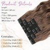 image:imageREECHO Clip in Hair Extensions 4PCS Blonde Hair Extensions 24 Thick Long Beach Waves Invisible Lace Weft Natural Soft Hairpieces for Women  Natural BlondeGinger Brown