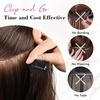 image:imageREECHO Clip in Hair Extensions 4PCS Blonde Hair Extensions 24 Thick Long Beach Waves Invisible Lace Weft Natural Soft Hairpieces for Women  Natural BlondeChocolate Brown