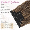 image:imageREECHO Clip in Hair Extensions 4PCS Blonde Hair Extensions 24 Thick Long Beach Waves Invisible Lace Weft Natural Soft Hairpieces for Women  Natural BlondeChocolate Brown with Blonde Highlights