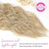 image:imageREECHO Clip in Hair Extensions 4PCS Blonde Hair Extensions 24 Thick Long Beach Waves Invisible Lace Weft Natural Soft Hairpieces for Women  Natural BlondeNatural Blonde