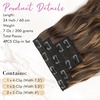 image:imageREECHO Clip in Hair Extensions 4PCS Blonde Hair Extensions 24 Thick Long Beach Waves Invisible Lace Weft Natural Soft Hairpieces for Women  Natural BlondeChestnut Brown