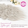 image:imageREECHO Clip in Hair Extensions 4PCS Blonde Hair Extensions 24 Thick Long Beach Waves Invisible Lace Weft Natural Soft Hairpieces for Women  Natural BlondePlatinum Blonde