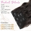 image:imageREECHO Clip in Hair Extensions 4PCS Blonde Hair Extensions 24 Thick Long Beach Waves Invisible Lace Weft Natural Soft Hairpieces for Women  Natural BlondeBlack Brown