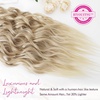 image:imageREECHO Clip in Hair Extensions 4PCS Blonde Hair Extensions 24 Thick Long Beach Waves Invisible Lace Weft Natural Soft Hairpieces for Women  Natural BlondeDark Blonde with Light Ends