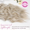 image:imageREECHO Clip in Hair Extensions 4PCS Blonde Hair Extensions 24 Thick Long Beach Waves Invisible Lace Weft Natural Soft Hairpieces for Women  Natural BlondeAsh Blonde with Highlights