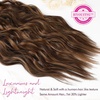 image:imageREECHO Clip in Hair Extensions 4PCS Blonde Hair Extensions 24 Thick Long Beach Waves Invisible Lace Weft Natural Soft Hairpieces for Women  Natural BlondeChocolate Brown with Golden Highlights