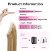 image:imageREECHO Invisible Wire Hair Extensions with Thinner Softer Lace Weft 12 Short Straight Clips in Secret Hairpiece for Women 12 Inch Pack of 1  Golden Blonde with HighlightsChampagne Blonde