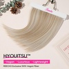 image:imageREECHO Invisible Wire Hair Extensions with Thinner Softer Lace Weft 12 Short Straight Clips in Secret Hairpiece for Women 12 Inch Pack of 1  Golden Blonde with HighlightsAsh Blonde with Highlights
