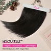 image:imageREECHO Invisible Wire Hair Extensions with Thinner Softer Lace Weft 12 Short Straight Clips in Secret Hairpiece for Women 12 Inch Pack of 1  Golden Blonde with HighlightsOff Black