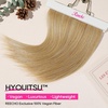 image:imageREECHO Invisible Wire Hair Extensions with Thinner Softer Lace Weft 12 Short Straight Clips in Secret Hairpiece for Women 12 Inch Pack of 1  Golden Blonde with HighlightsGolden Blonde