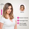 image:imageREECHO Invisible Wire Hair Extensions with Thinner Softer Lace Weft 12 Short Straight Clips in Secret Hairpiece for Women 12 Inch Pack of 1  Golden Blonde with HighlightsBlack