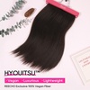 image:imageREECHO Invisible Wire Hair Extensions with Thinner Softer Lace Weft 12 Short Straight Clips in Secret Hairpiece for Women 12 Inch Pack of 1  Golden Blonde with HighlightsOff Black