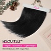 image:imageREECHO Invisible Wire Hair Extensions with Thinner Softer Lace Weft 12 Short Straight Clips in Secret Hairpiece for Women 12 Inch Pack of 1  Golden Blonde with HighlightsBlack