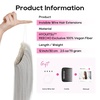 image:imageREECHO Invisible Wire Hair Extensions with Thinner Softer Lace Weft 12 Short Straight Clips in Secret Hairpiece for Women 12 Inch Pack of 1  Golden Blonde with HighlightsGrey