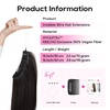 image:imageREECHO Invisible Wire Hair Extensions with Thinner Softer Lace Weft 12 Short Straight Clips in Secret Hairpiece for Women 12 Inch Pack of 1  Golden Blonde with HighlightsOff Black