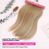 image:imageREECHO Invisible Wire Hair Extensions with Thinner Softer Lace Weft 12 Short Straight Clips in Secret Hairpiece for Women 12 Inch Pack of 1  Golden Blonde with HighlightsGolden Blonde with Highlights