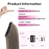 image:imageREECHO Invisible Wire Hair Extensions with Thinner Softer Lace Weft 12 Short Straight Clips in Secret Hairpiece for Women 12 Inch Pack of 1  Golden Blonde with HighlightsAsh Brown with Platinum Blonde Highlights
